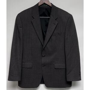 VTG Ralph Lauren Houndstooth Blazer Sport Coat 42R Equestrian Old Money Wool 98’